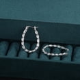 thumbnail image 5 of Alexcraft Twist Earrings | 14K Gold Plated Twisted Hoop Earrings Thick Silver Huggie Hoop Earrings for Women - Chunky Hypoallergenic Earrings for Gift, 5 of 6