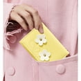 thumbnail image 5 of MINKUROW Small Cute Wallet for Girl Women Flower Tri-Fold Slim Wallets Cash Pocket PU Leather Card Holder Coin Purse with ID Window (YELLOW), 5 of 6