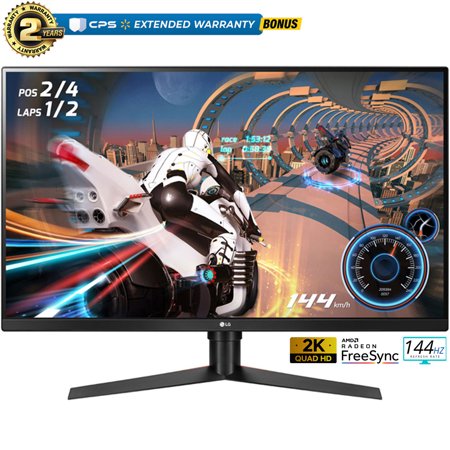 LG 32GK650F-B 32" Class QHD 2560 x 1440 Gaming Monitor w/ FreeSync (31.5" Diagonal) Bundle with 2 Year Extended Warranty