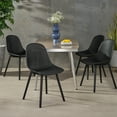 thumbnail image 4 of GDF Studio Yazmeen Outdoor Modern Resin Dining Chair , Set of 4, Black, 4 of 8
