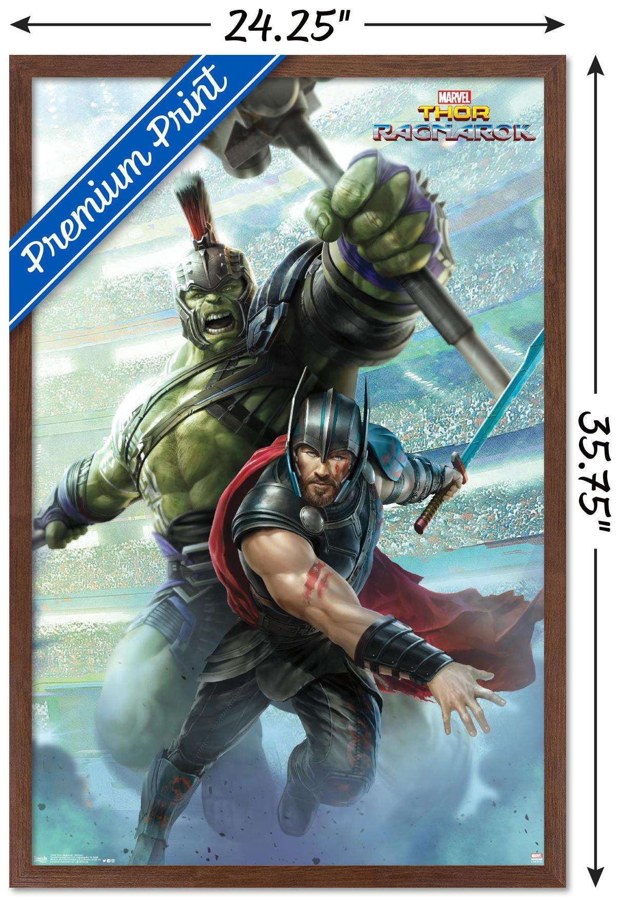 Marvel Cinematic Universe - Thor: Ragnarok - Warriors Wall Poster, 22.375" x 34", Framed