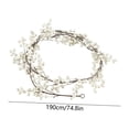 thumbnail image 3 of Btomtd Artificial Ball Berry Garland String 6.2FT, Christmas Rattan Decor Vines for Fireplace Xmas Tree Holiday Decorations, Silver, 3 of 6