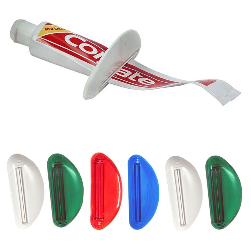 6 Plastic Ez Tube Squeezer Toothpaste Dispenser Holder Rolling Bathroom