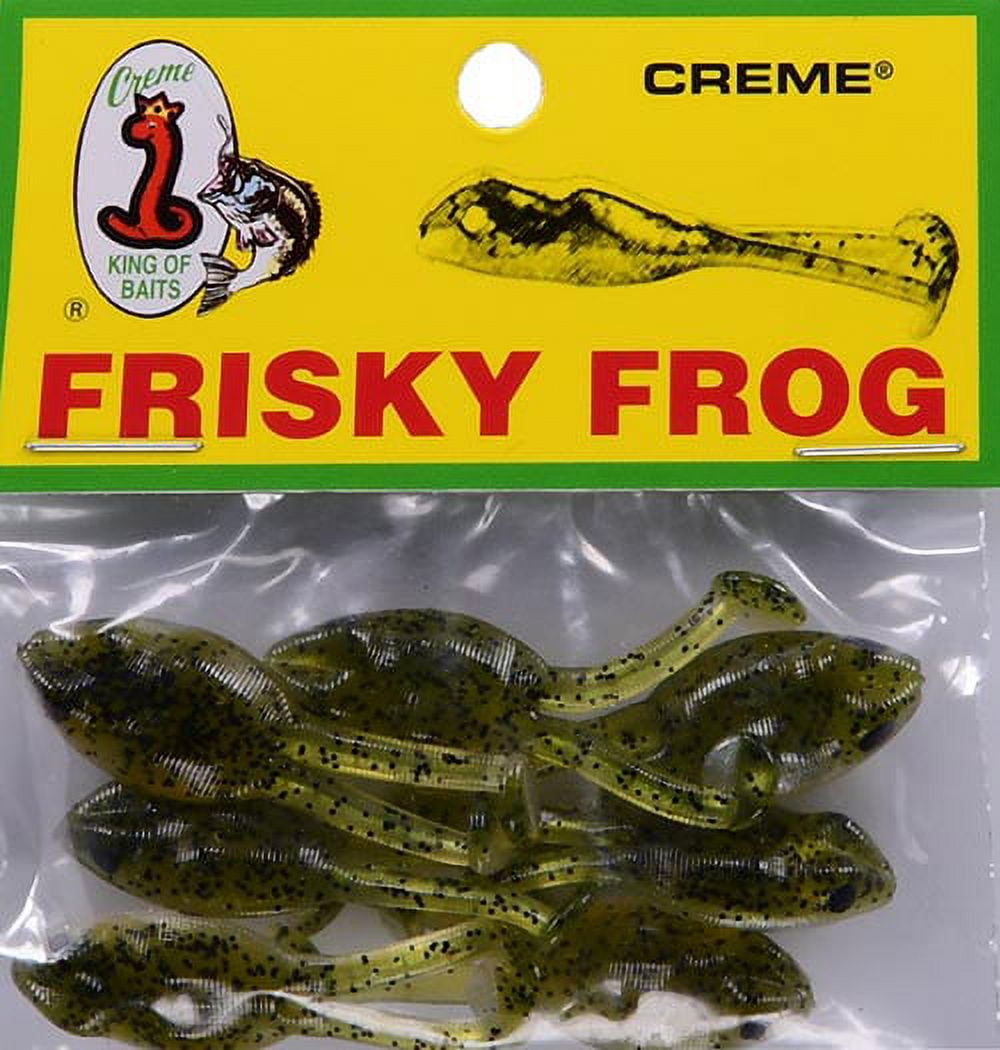 Crème 1.5" Frisky Frog Lure 7pk, Watermelon/Pearl