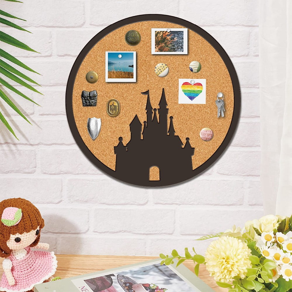 Cork Bulletin Board Saddle Brown Castle 250x250mm