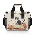 thumbnail image 7 of FORMRS Insulated Cooler Bag 24 Cans Capacity Soft Leakproof Lunch Box with Side Pockets, Gray Cartoon Halloween Cat, 7 of 7