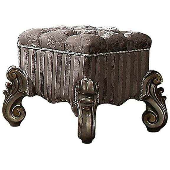 ACME Versailles Vanity Stool in Antique Platinum