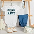 thumbnail image 3 of United States Navy Logo Since 1775 Romper Boys or Girls Infant Baby Brisco Brands NB, 3 of 6