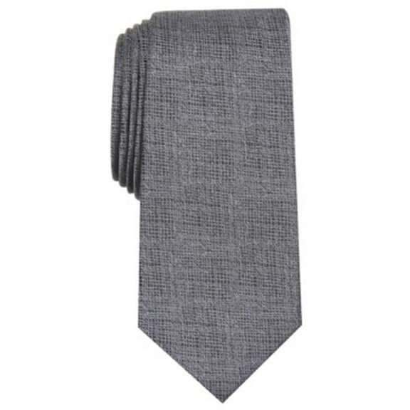 Alfani Men's Tie Solid Black Slim Necktie