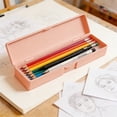 thumbnail image 5 of geerera Hard Shell Pencil Case, Slim Pen Organizer with Flip-Top Lid, Plastic Marker Pouch for Office & Exam Supplies, 7.48x2.56x0.98 Inch, 5 of 6
