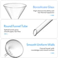 thumbnail image 2 of 4pcs Laboratory Glass Funnels School Teaching Funnels Short Stem Experiment Funnels Clear Funnels, 2 of 6