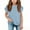 Blue, variant on GiLiling Girls Short Sleeve Ruffle T Shirt Cotton Linen Blend Solid Color Crewneck Top Casual Plain Tee (Black, 9-10 Years)