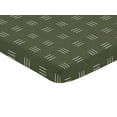 thumbnail image 2 of Sweet Jojo Designs Jungle Green and White Mini Fitted Crib Sheet, 2 of 6