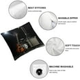 thumbnail image 6 of Awypu Guitar Microphone Short Plush Pillow Covers Set of 2 Throw Pillow Cover All Year Round Suitable 18x18in, 6 of 7