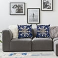 thumbnail image 2 of nygtbtfer Navy Blue Christmas Pillow Winter Pillow Cases with Zipper Set of 2 Christmas Decorations Indoor Home Decor for Winter Holiday Room Bedroom Cushion White, 2 of 7