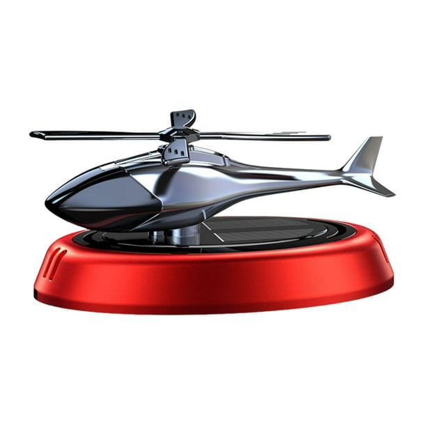Ambientador de coche con forma de helicóptero, 11 x 6 x 5 cm, decoración de escritorio para oficina. Rojo