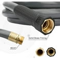 thumbnail image 3 of WORTH 3/4 in. X 25ft Expandable Garden Hose,No Kink Heavy Duty Flexible Water Hose with Solid Brass Hose Fittings Swivel Grip Male to Female Fittings,Gray, 3 of 7