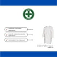 thumbnail image 4 of White 50G Mircoporous lab coat. 4 snaps, elastic wrists, no pocket, Choose Your Size & Pack, 4 of 4