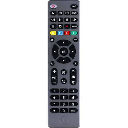 GE Pro Universal Remote, 4-Device, Designer Series Brushed ...