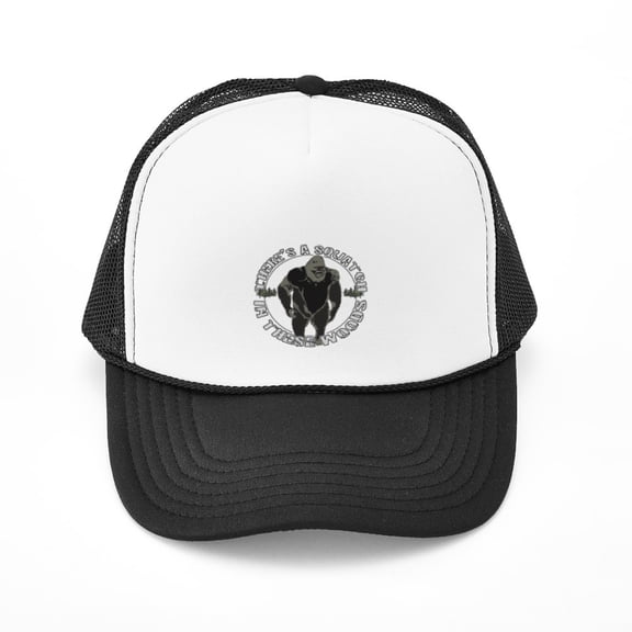 CafePress - Sqautch In Woods - Adjustable Unisex Printed Trucker Hat with Mesh Back