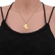 thumbnail image 1 of Collar de acero inoxidable para mujer, colgante con mapa de Irak, el mejor regalo para familiares o amigos., 1 of 4