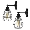 thumbnail image 2 of 2-Piece Bedroom Bedside Cage Wall Sconce Industrial Plug Wall Sconce With Push Button Switch, 2 of 5