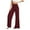 Wine, variant on Bigersell Women's Pull on High Pant Yoga Full Length Pants Women's Fashion Solid Color Stretch Yoga Pants High Waist Loose Casual Wide Leg Pants Ripped Distressed Yoga Pants for Ladies