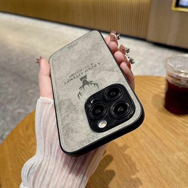 Luxury Matte Leather Non-slip case For iphone 15 14 13 12 11 Pro Max Wapiti Shockproof Back Cover