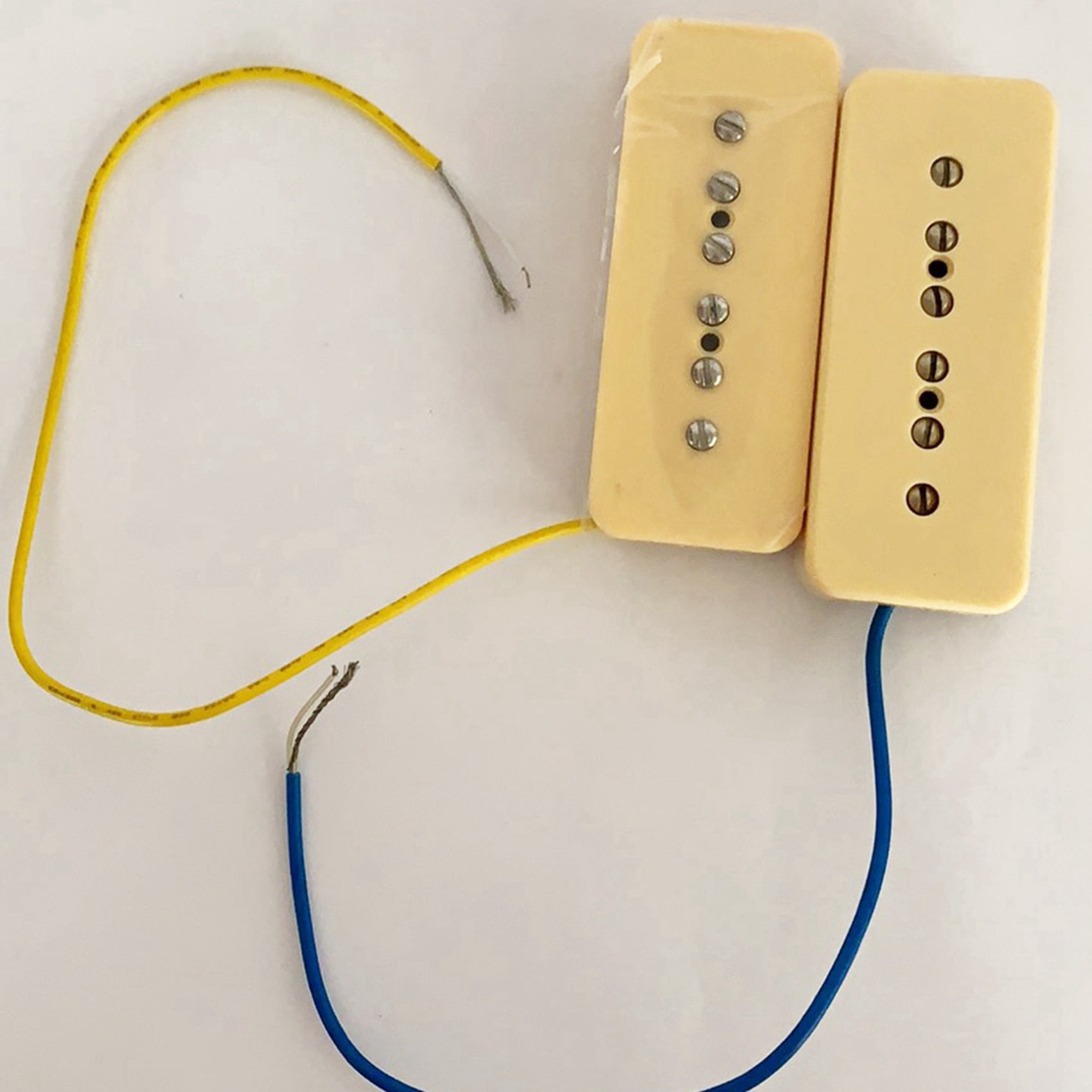 4x Alnico V Alnico 5 Single Coil Soapbar P90 Neck Bridge Pickup 50/52mm Metal Braided Wire Fit Electric Guitar