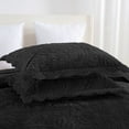 thumbnail image 3 of Luxury Velvet Oversized Embroidered Quilted Bedding Set - Soft & Plush 3-Piece Comforter with Shams for All-Season Comfort, 3 of 7