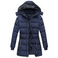 thumbnail image 3 of The Whole Shebang Women's Plus Size Puffer Winter Coat with Faux-Fur Trim Hood, Zip Front; Long Sleeve, Warm, Vegan Down 1X, 3 of 6