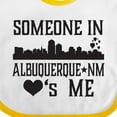 thumbnail image 4 of Inktastic Albuquerque New Mexico Someone Loves Me Skyline Boys or Girls Baby Bib, 4 of 4