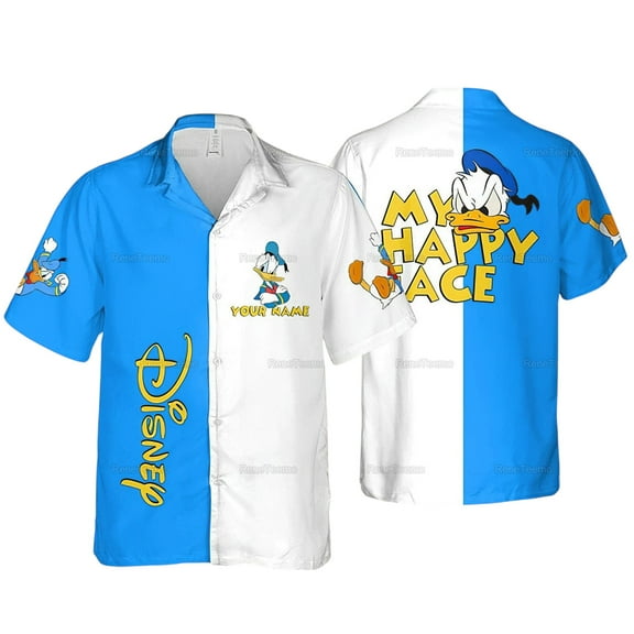 Disney Donald Duck Hawaiian Shirt, Funny Cartoon Vacation Tee