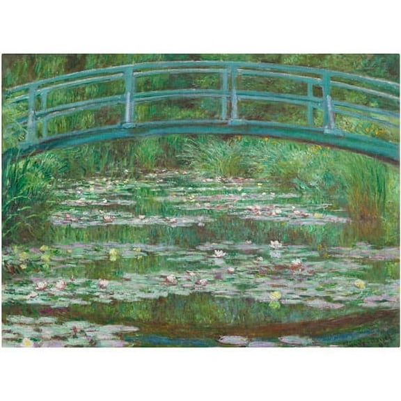 Trademark Fine Art Claude Monet The Japanese Footbridge 1899 Canvas Wall Art - 14x19