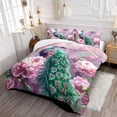 thumbnail image 4 of Funda Nórdica Queen Size Flor Pájaro Edredón Juego de Cama Hermoso Animal, 4 of 7