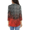 thumbnail image 6 of Samickarr 3/4 Length Sleeve Shirts Womens Tops Collared V Neck Casual Plus Size Tunic Tops To Wear With Leggings Loose Shirt Work Business Blouses For Women, 6 of 6
