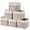White&Beige-Cube - 13 x 15 x 13 inches (6 Pack), variant on White Cube - 11 x 11 x 11 inches (6 Pack) Fabric Storage Bin