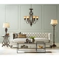 thumbnail image 5 of Regency Hill Iron Leaf Roman Bronze Chandelier 29" Wide French Rustic Crystal Cream Glass 6-Light Fixture for Dining Room House Foyer Kitchen Island, 5 of 5