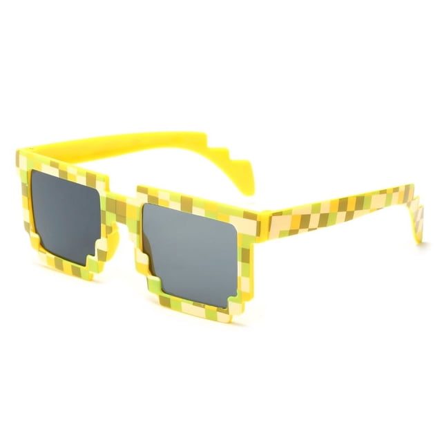 Montura de gafas de sol de fiesta, mosaico exagerado a cuadros, verde, azul, morado, para fotografía y escenario