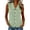 Green, variant on Womens Cotton Striped Top Collared Sleeveless Button Front Loose Fit Summer Casual Shirt