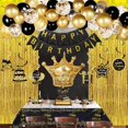thumbnail image 2 of Decoraciones de cumpleaños Bluegogo Black Gold para hombre y mujer, 2 of 7