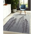 thumbnail image 4 of Country Decorative Rug, Pine Trees in the Forest on Foggy Seem Ombre Backdrop Wildlife Adventure Art, Quality Carpet for Bedroom Dorm and Living Room, 6 Sizes, Purple Grey, by Ambesonne, 4 of 4