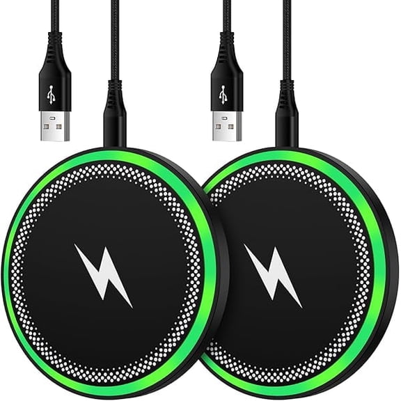 Samsung S25 Wireless Android Charger Fast Charging Pad for Samsung Galaxy S25 Ultra/S24 Plus/FE/S23/S22/S21,2Pack 15W Fast Wireless Phone Charger Station for Motorola Edge 2024/G Stylus 5G/Razr 2024