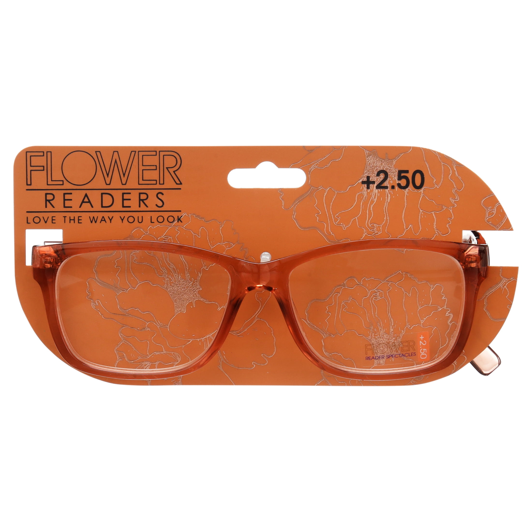 Flower by Drew Barrymore Georgie Blush Crystal 2.50 Reading Glasses
