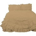 thumbnail image 2 of D.N.G. BEDDINGS 1 Piece 100% Egyptian Cotton Circle Ruffle Comforter, 550 GSM Filled Microfiber - Oversized Super King Size, Taupe Color - 800 Thread Count, 2 of 5