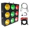Chauvet DJ CORE 3x3 COB LED Pixel Mapping Wash Light+Clamp+Harness+DMX Cable