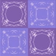 thumbnail image 1 of Ahgly Company Machine Washable Indoor Square Transitional Purple Mimosa Purple Area Rugs, 6' Square, 1 of 7