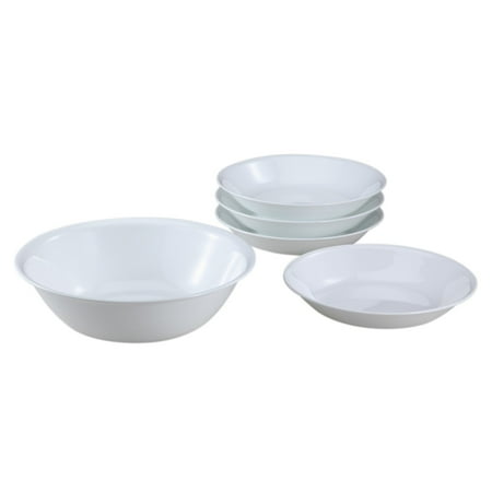 Corelle Livingware 5-Piece Pasta Set, Winter Frost White