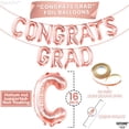thumbnail image 4 of KatchOn, Rose Gold Congrats Grad Balloons - 16 Inch | Congrats Grad Balloon Banner For Graduation Decorations 2026 | Foil Balloon Banner For 2026 Graduation Party Decorations, 4 of 6