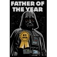 thumbnail image 2 of Men's Star Wars Darth Vader Father of the Year Badge  Graphic Tee Black Large, 2 of 5
